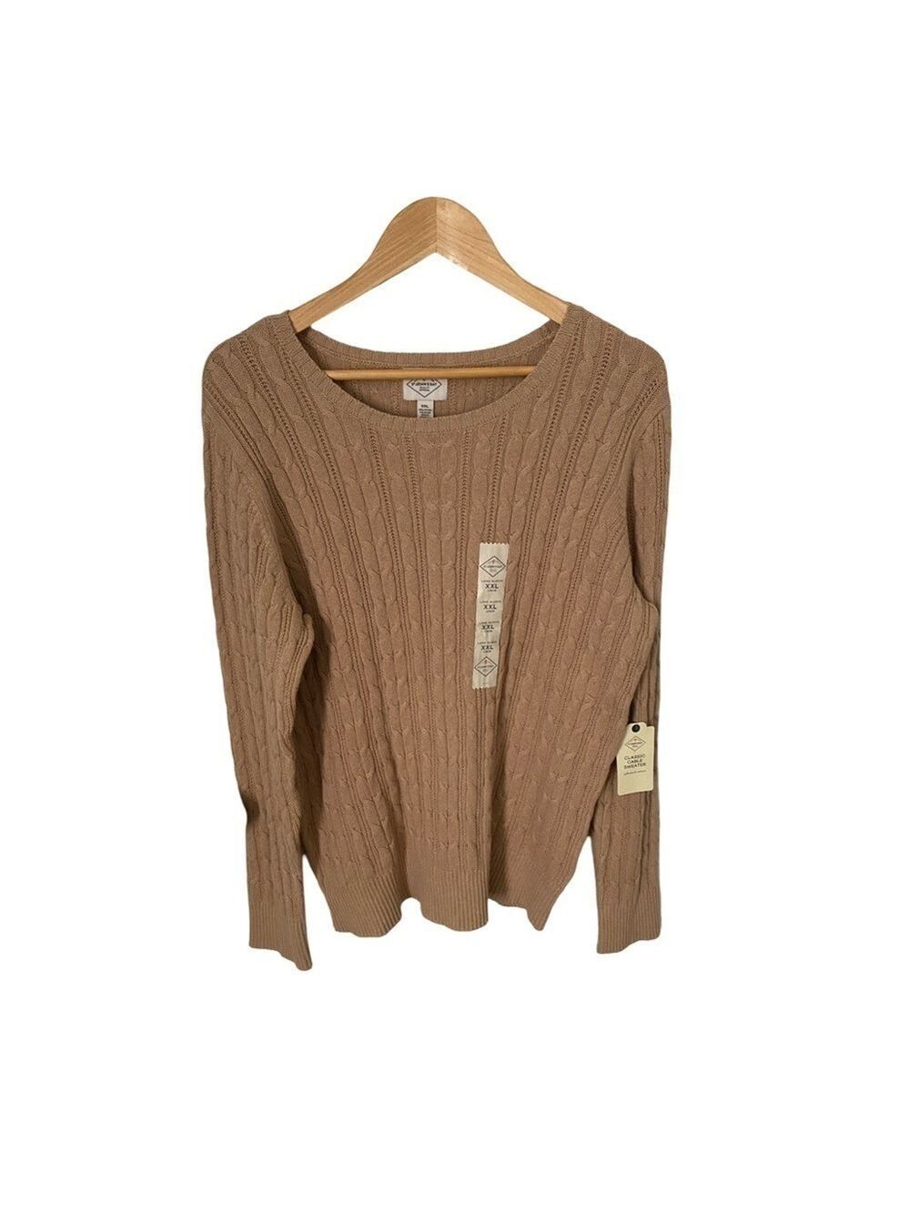 St. John's Bay Long Sleeve Cable Knit Sweater Top NWT Size XXL